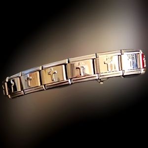 Italian Charm Cross Starter Bracelet